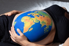 Belly painting "Mother Earth"